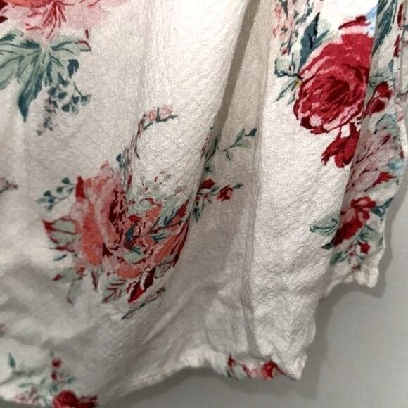 Womens Floral Peasant Dress With Tassel Detail By Xhilaration Size L White & Pin - Picture 5 of 7